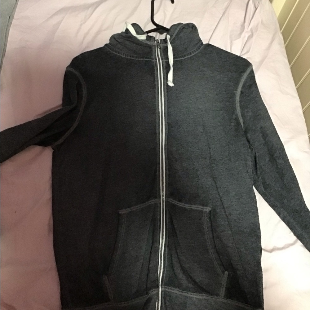 Gray zip up hoodie